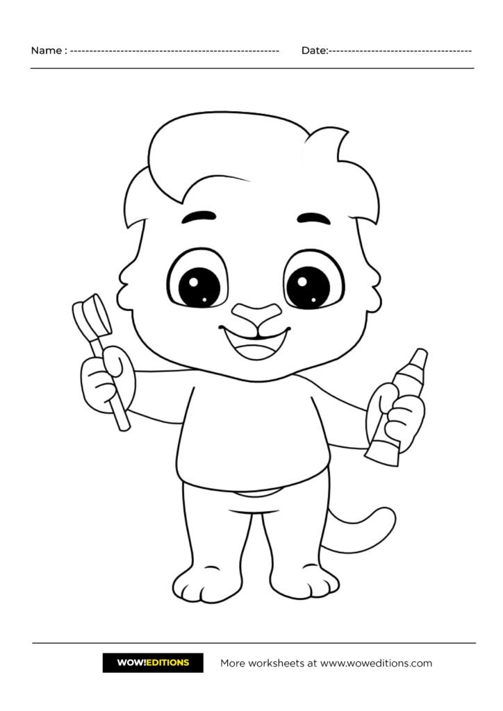 free printable coloring pages brushing